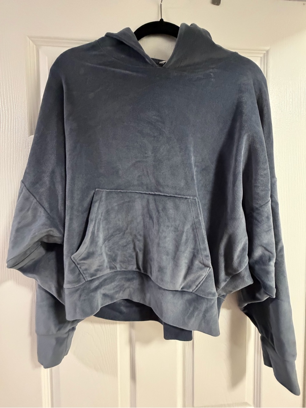 American Eagle Outfitters Plush Hooded Sweatshirt - Steel Blue